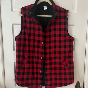 Sunshine and Rodeos ADORABLE Buffalo Plaid Vest XL